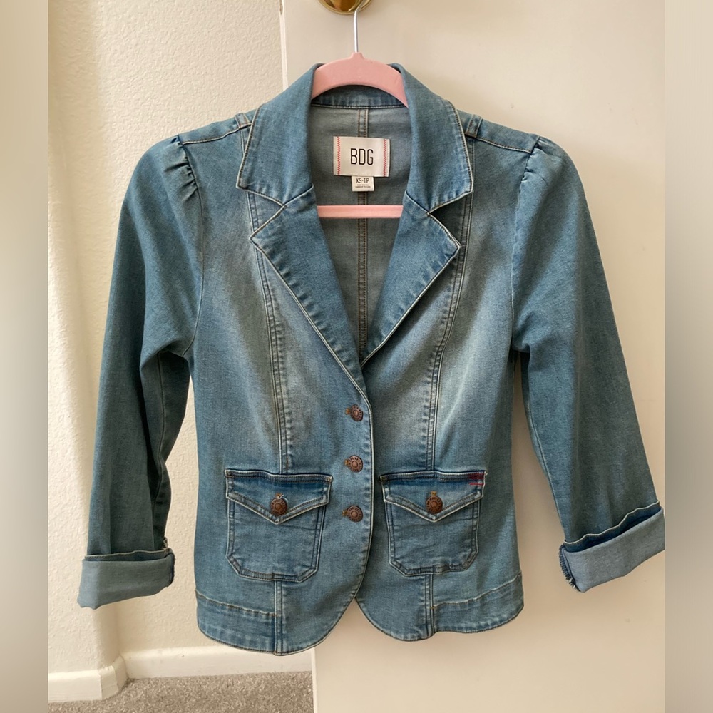 BDG Mid Wash Jean Jacket Blazer